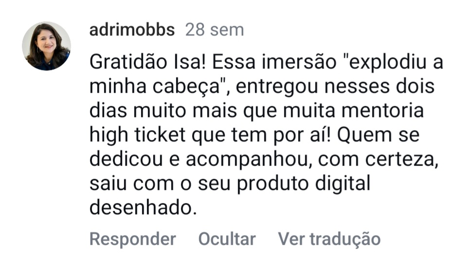 Depoimento: saí com o meu produto digital desenhado